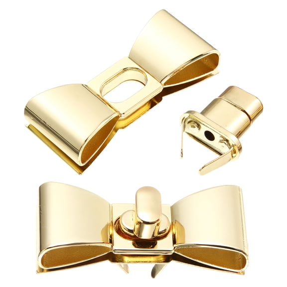 STRANDCHIC 2Pcs Durable Golden Bag Clutch Locks Metal Turn Lock for Purse Handbag Replacement