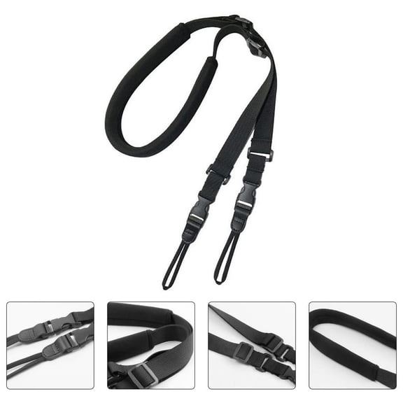 STRANDCHIC 2Pcs Universal Black Camera Neck Strap with Decompression Design for Comfortable Use