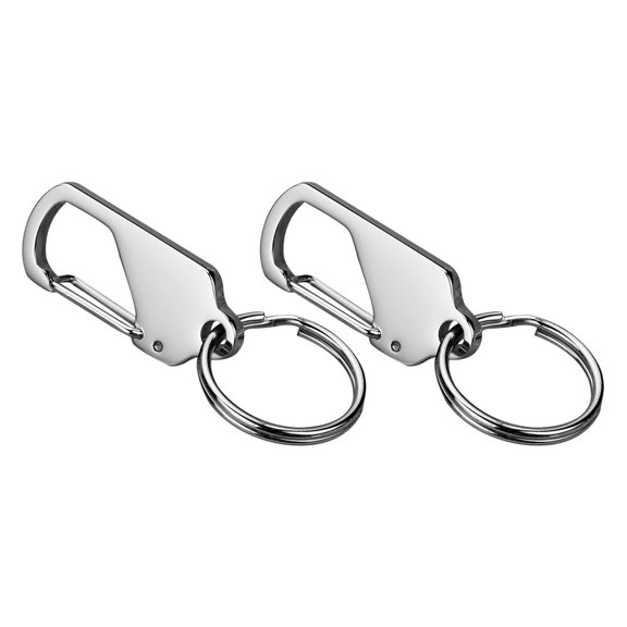 STRANDCHIC 2-Pack Stainless Steel Key Holder Car Keychain Practical and Stylish Accessory