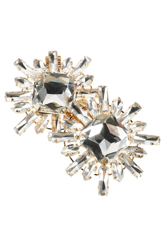 2-Piece Zinc Alloy Jewelry Clips for Shoe Decoration and Stylish Footwear Accessories