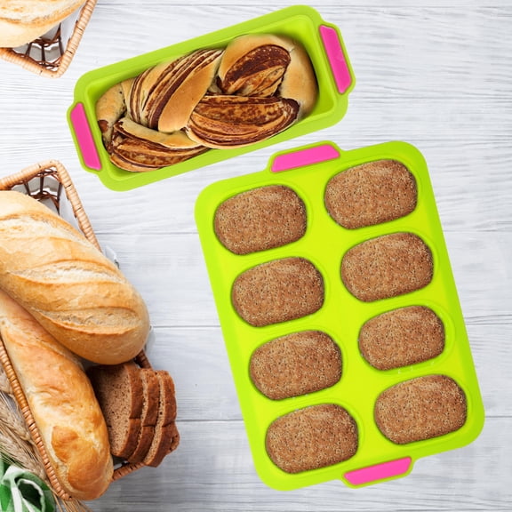 STRANDCHIC 2Pcs Environmentally Friendly Silicone Bread Baking Plate for Homemade French Bread