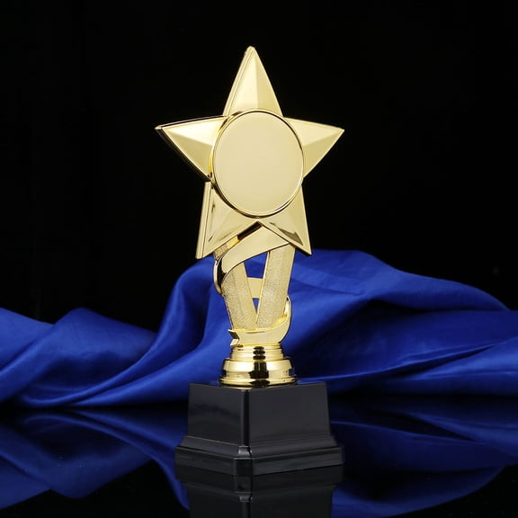 STRANDCHIC 2Pcs Golden Plastic Sports Trophy Cup for Competition and Award Ceremony
