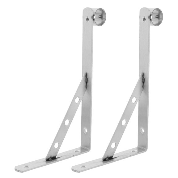 STRANDCHIC Stainless Steel Closet Rod Brackets, and Stable , 2-Pack for Home Organization