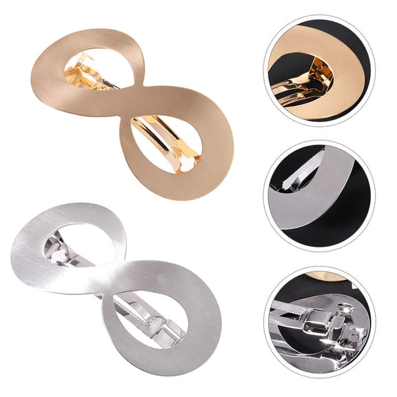 STRANDCHIC 2-Pack Hollow Metal Hairpins Alloy Ponytail Hair Clips Stylish Hair Accessories for Women