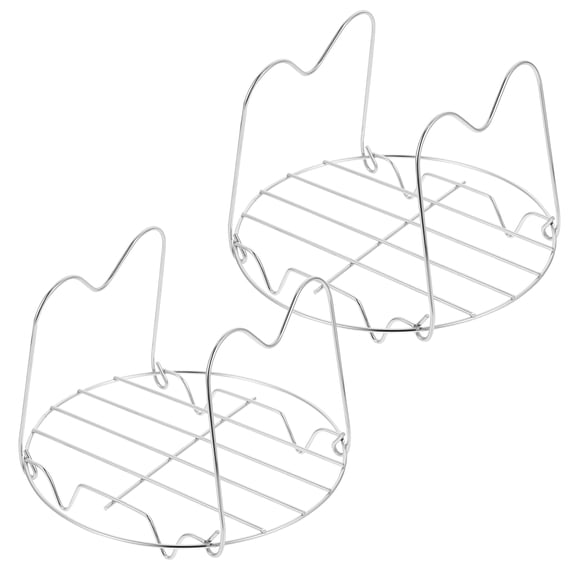 STRANDCHIC 2Pcs Stable Stainless Steel Steamer Stand for Efficient Kitchen Food Heating