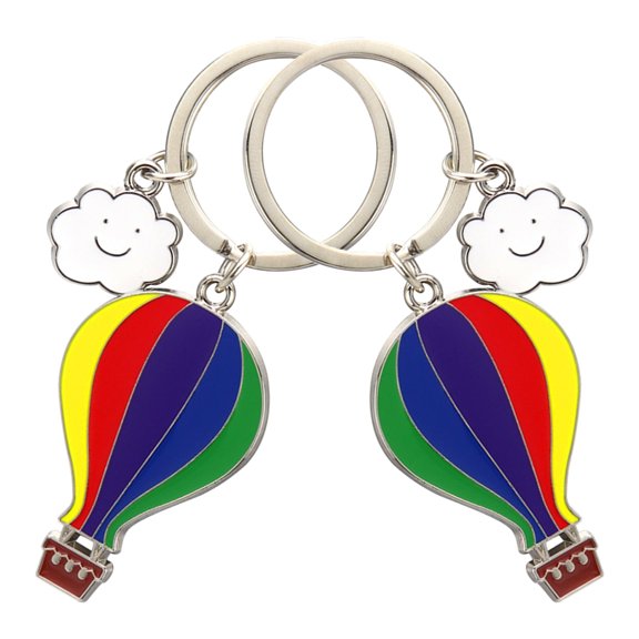 STRANDCHIC 2Pcs Keychains for Women Zinc Alloy Multi Hot Air Balloon Design for Keys Bags