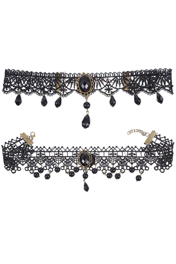 2 Pieces Adjustable Necklace for Lace Charm Decoration