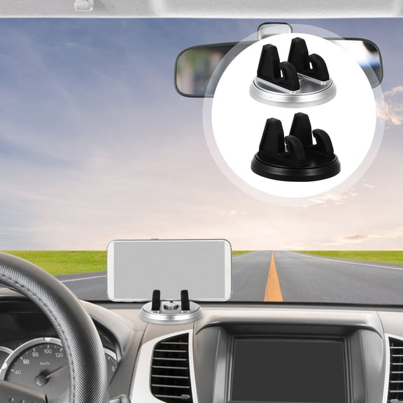 STRANDCHIC 2Pcs Car Phone Rack Silver Silicone Navigation Support Truck Use