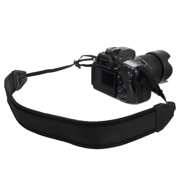 STRANDCHIC Camera Neck Hanging Strap, Black Neoprene Cotton, Adjustable, for Camera, 2Pcs