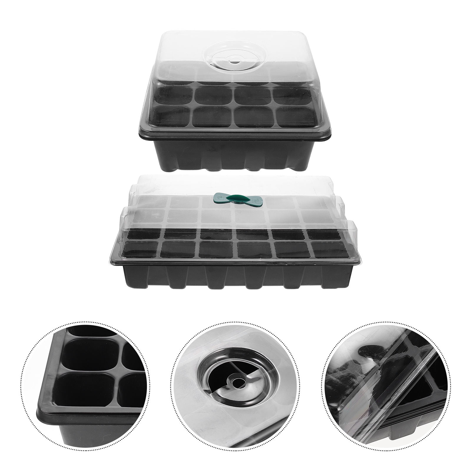 Planting Storage Box STRANDCHIC 2Pcs Plant Germination Box with Cover PVC Garden Planting ...