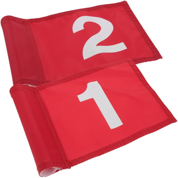 STRANDCHIC 2Pcs Red Training Flags for Golf with Fine Workmanship and High Visibility