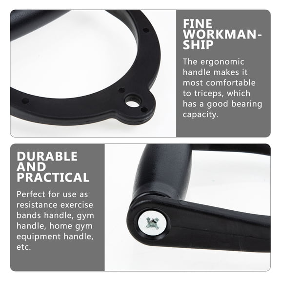 STRANDCHIC 2Pcs Replacement Exercise Handles Black Durable Ergonomic Fitness Accessory