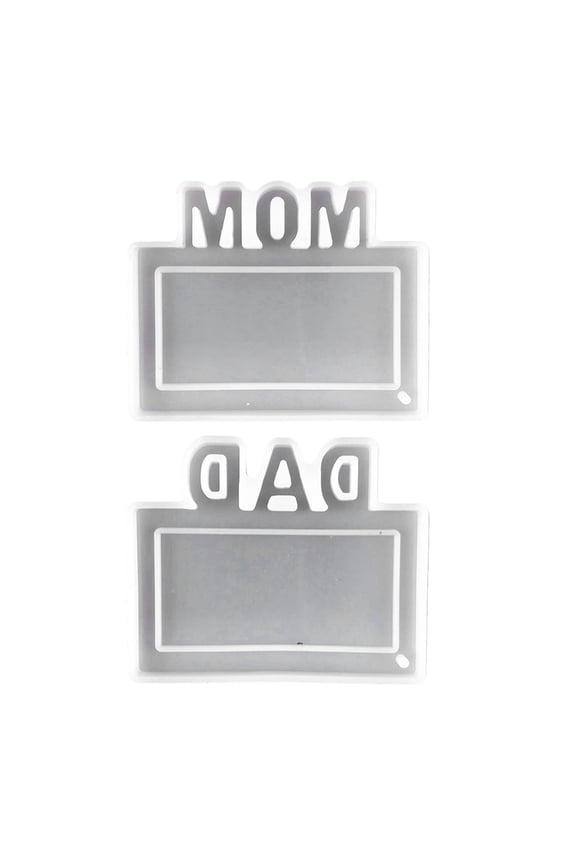 2Pcs Resin Keychain Molds Kits Transparent Flexible for Christmas
