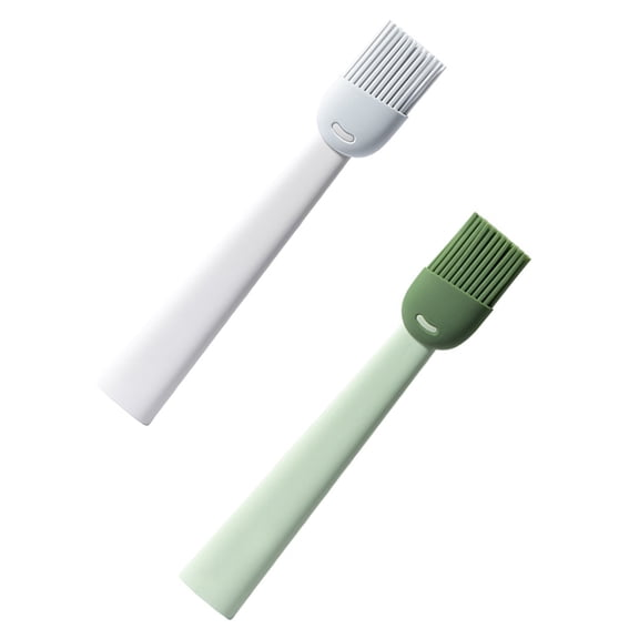 STRANDCHIC 2Pcs Silicone Bbq Oil Brush with Long Handle for Barbecue Baking and Pastry in Assorted Colors