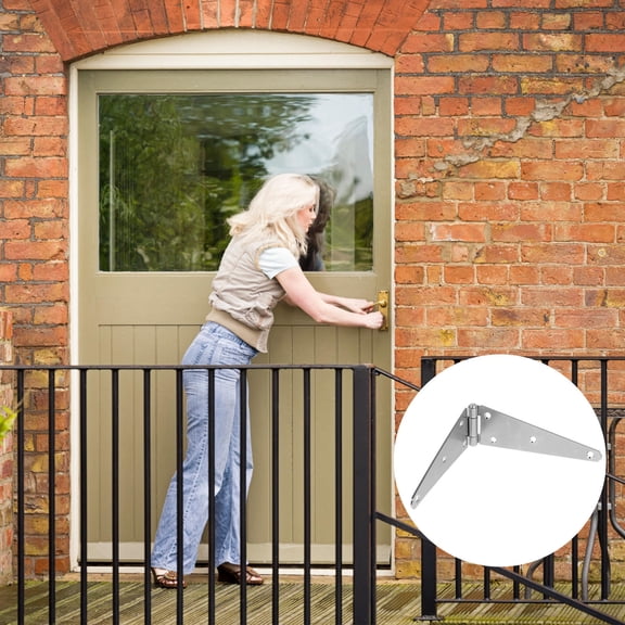 STRANDCHIC 2-Pack Galvanized Iron Heavy Duty Outdoor Gate Hinges with ABS Components Hardware