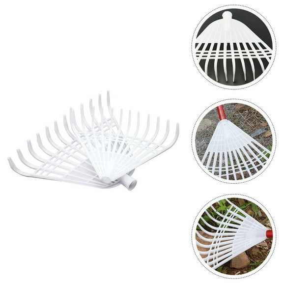 STRANDCHIC 2Pcs Garden Rake with Sturdy Plastic Tines for Efficient Soil Aeration and Farm Planting Use