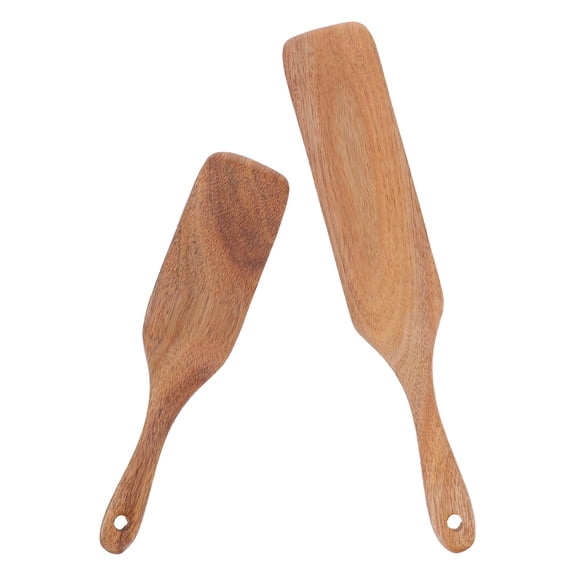 STRANDCHIC Wood Cooking Utensils Flat Turner Light Brown 2Pcs