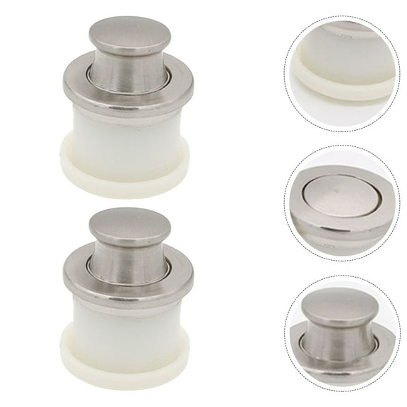 STRANDCHIC 2Pcs Furniture Handle Zinc Alloy Contemporary Round Cabinet Doors