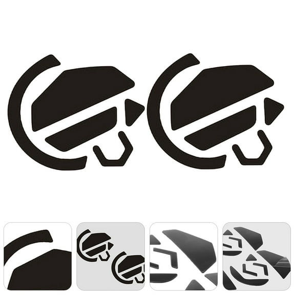 STRANDCHIC 2Sets Black Wireless Mouse Feet for Computer Use Smooth Glide Low Friction Replacement Accessory