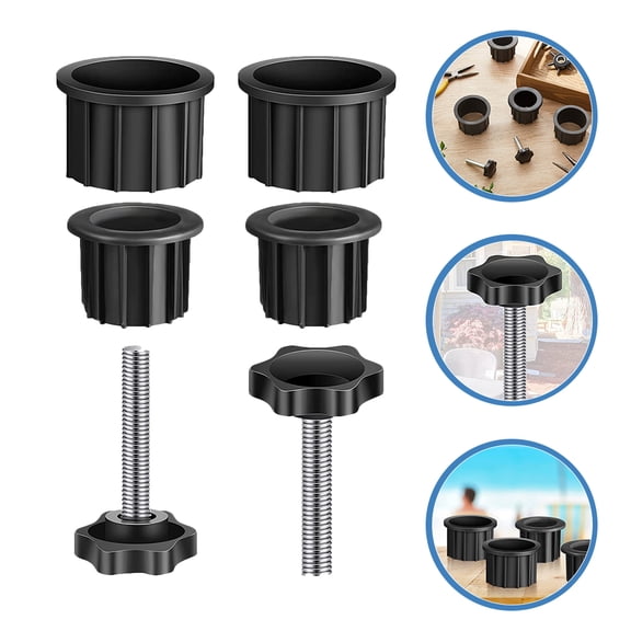STRANDCHIC 2Sets Plastic Umbrella Stand Replacement Parts Black for Durable and Stable Patio Umbrella Base