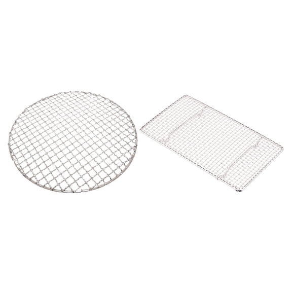 STRANDCHIC 2Pcs Portable Stainless Steel Barbecue Wire Mesh Rack for Outdoor Grilling