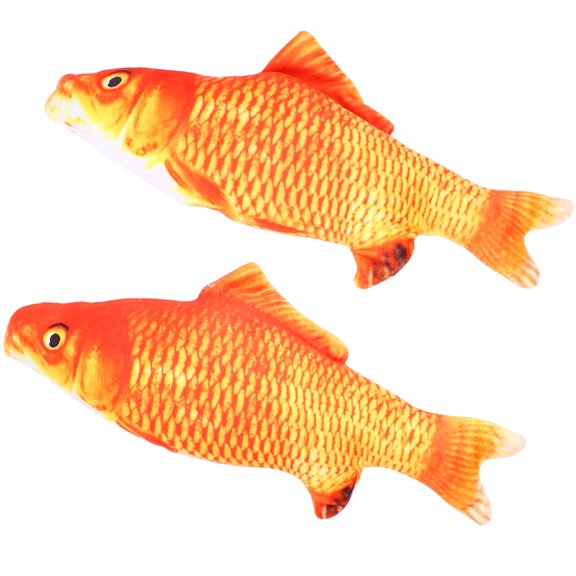 STRANDCHIC 2pcs Cat Carp Plush Teaser for Pet Playing, Red Plush Pp Cotton