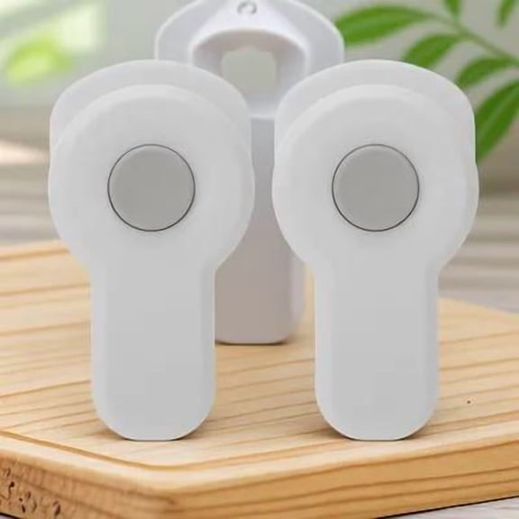 STRANDCHIC 2Pcs Childproof Oven Lock White Plastic for Home Safety Easy Install