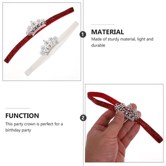 STRANDCHIC 2-Pack Girl Headbands for Newborns and Toddlers, Soft and Comfortable for Dress Up and Special Events