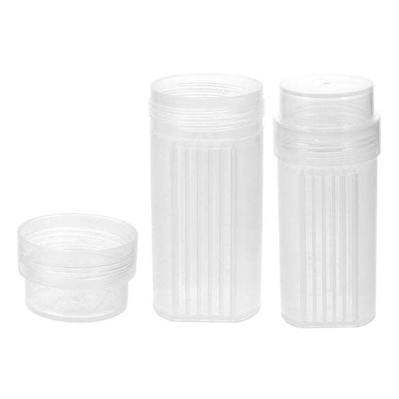 STRANDCHIC Clear Plastic Staining Jars 2-Pack High Clarity Lab Slide Containers for Chemistry and Science Use