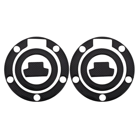STRANDCHIC 2pcs Motorcycle Tank Stickers Black Plastic Accessories for and Enthusiasts