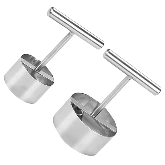 STRANDCHIC Metal Fruit Corer Tool Non-Slip Design Dishwasher Safe Silver 2Pcs