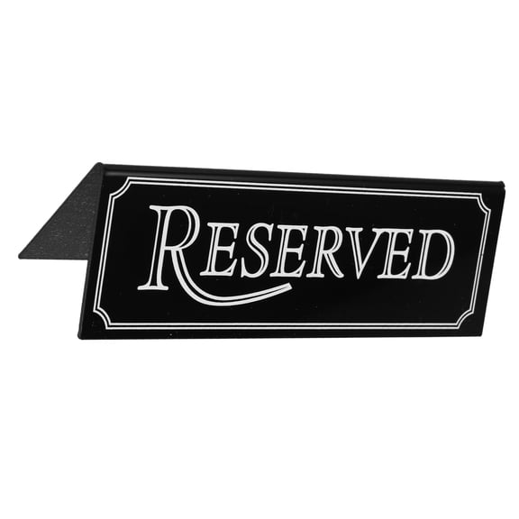 STRANDCHIC Set of 2 Acrylic Reserved Chair Signs with Black Frame for Weddings, Restaurants, and Event Seating with Name Line