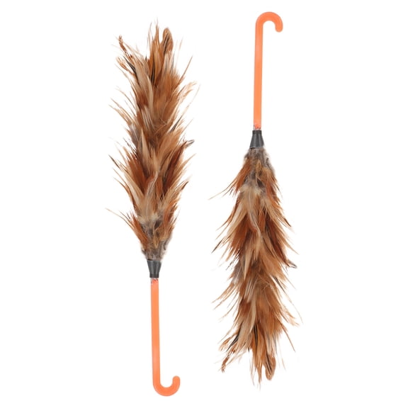 STRANDCHIC 2Pcs Home Duster Chicken Plume with Lightweight Hook Handle Design