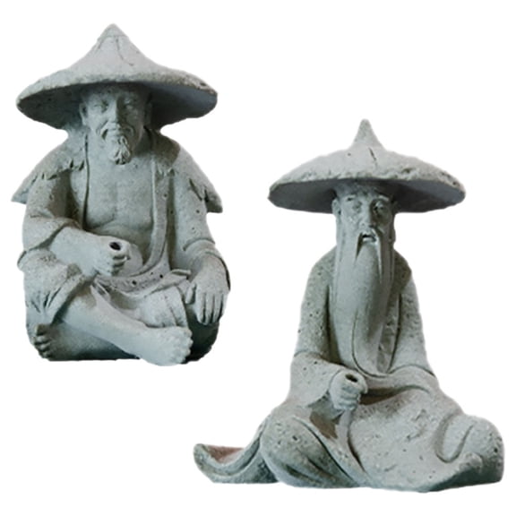 STRANDCHIC 2pcs Underwater Miniature Fishing Figurines Assorted Colors Decorative Aquarium Ornaments