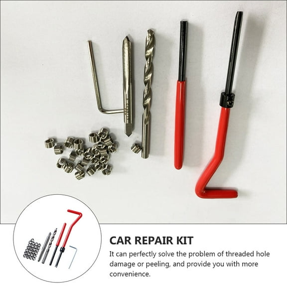 STRANDCHIC 30Pcs Repair Tool Durable Alloy Car Repair Kit for Threaded Hole Restoration Multi Color
