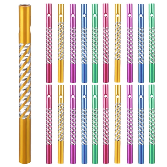 STRANDCHIC 36Pcs Wind Chime Parts Multi Colored Lightweight Hollow Aluminum Tubes for Crafting Unique Decor
