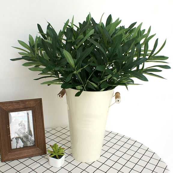 STRANDCHIC 3Pcs Fake Plant Ornaments Plastic Green Leaves Artificial Decor for Garden