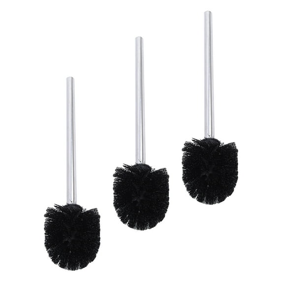 STRANDCHIC Toilet Cleaning Brush Replacement Black Plastic for Home 3Pcs