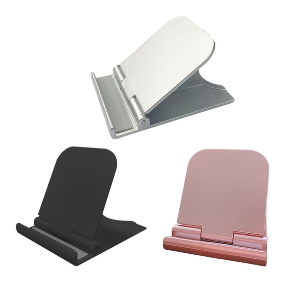 STRANDCHIC 3-Piece Foldable Cell Phone Stand ABS Plastic Hands-Free Holder for Video Watching and Mobile Device Support
