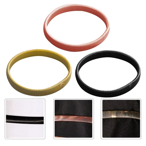 STRANDCHIC 3Pcs Durable Elastic Arm Cuffs for Men Shirt Sleeve Rings Steel Wire Material