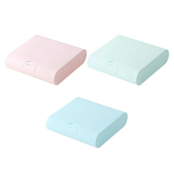STRANDCHIC 3Pcs Small Items Case Plastic Jewelry Organizer Desktop Box Assorted Colors