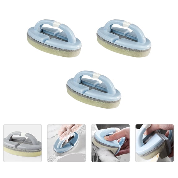 STRANDCHIC 3Pcs Fold Scrub Brush with Premium PP and Pa Material for Pool and Garden Cleaning