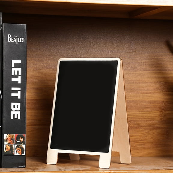 STRANDCHIC 3Pcs Wooden Standing Writing Boards Black Desktop Display Boards for Messages