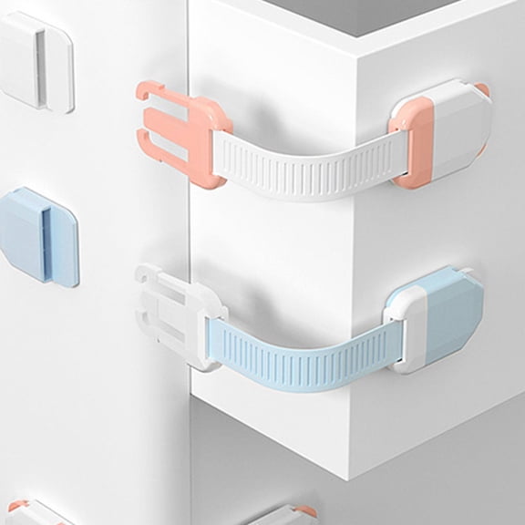 STRANDCHIC 3Pcs Cabinet Locks Safety Latch Lock for Household Furniture Assorted Color