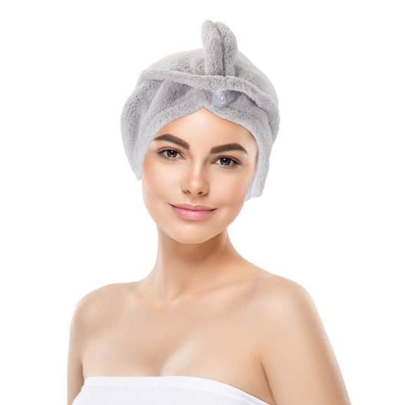 STRANDCHIC 3Pcs Quick Dry Hair Wrap Towels Lightweight Hair Drying Turbans for Home and Outdoor Use