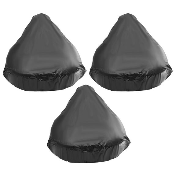 STRANDCHIC 3Pcs Waterproof Bicycle Saddle Waterproof Cover PVC Black Ideal for Cyclists in Rain 10.4*9.6in
