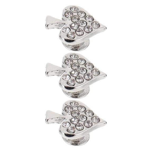 STRANDCHIC 3Pcs Silver Alloy Watch Band Charm for Watch Durable Silicone Watchband Decor Loop