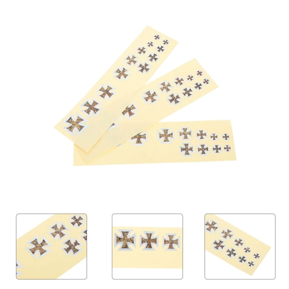 STRANDCHIC 3Pcs Electric Guitar Fingerboard Sticker Sweat Proof Cross Instrument Decorative Patch