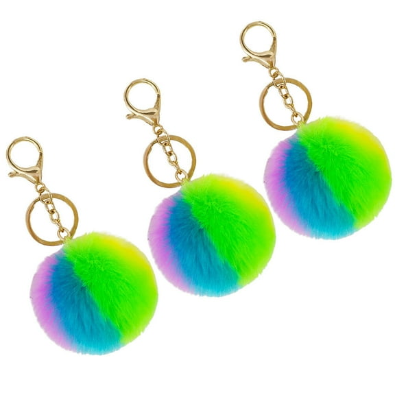 STRANDCHIC 3-Piece Decorative Keychain Set with Polyester Purse Charms for Women, Men, and Kids