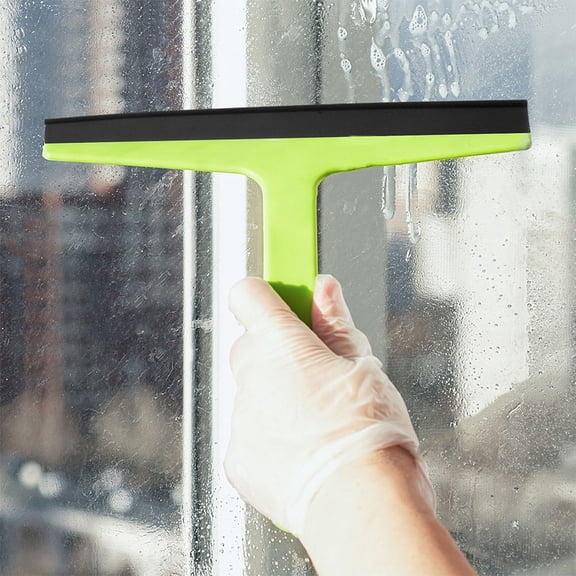 STRANDCHIC 3pcs Glass Cleaner Set with Rubber Blades for Household and Shower Door Cleaning, Quick Drying and Easy Use